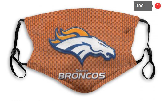 NFL Denver Broncos Dust mask with filter->nfl dust mask->Sports Accessory